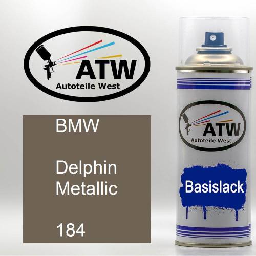 BMW, Delphin Metallic, 184: 400ml Sprühdose, von ATW Autoteile West.